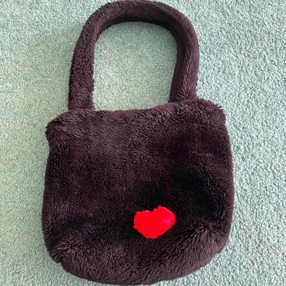 Vintage Fiorucci Fuzzy Heart Purse